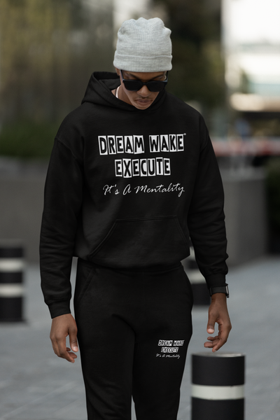 Unisex Heavy Blend Fleece Sweat Suit Block Letters "Dream Wake Execute"