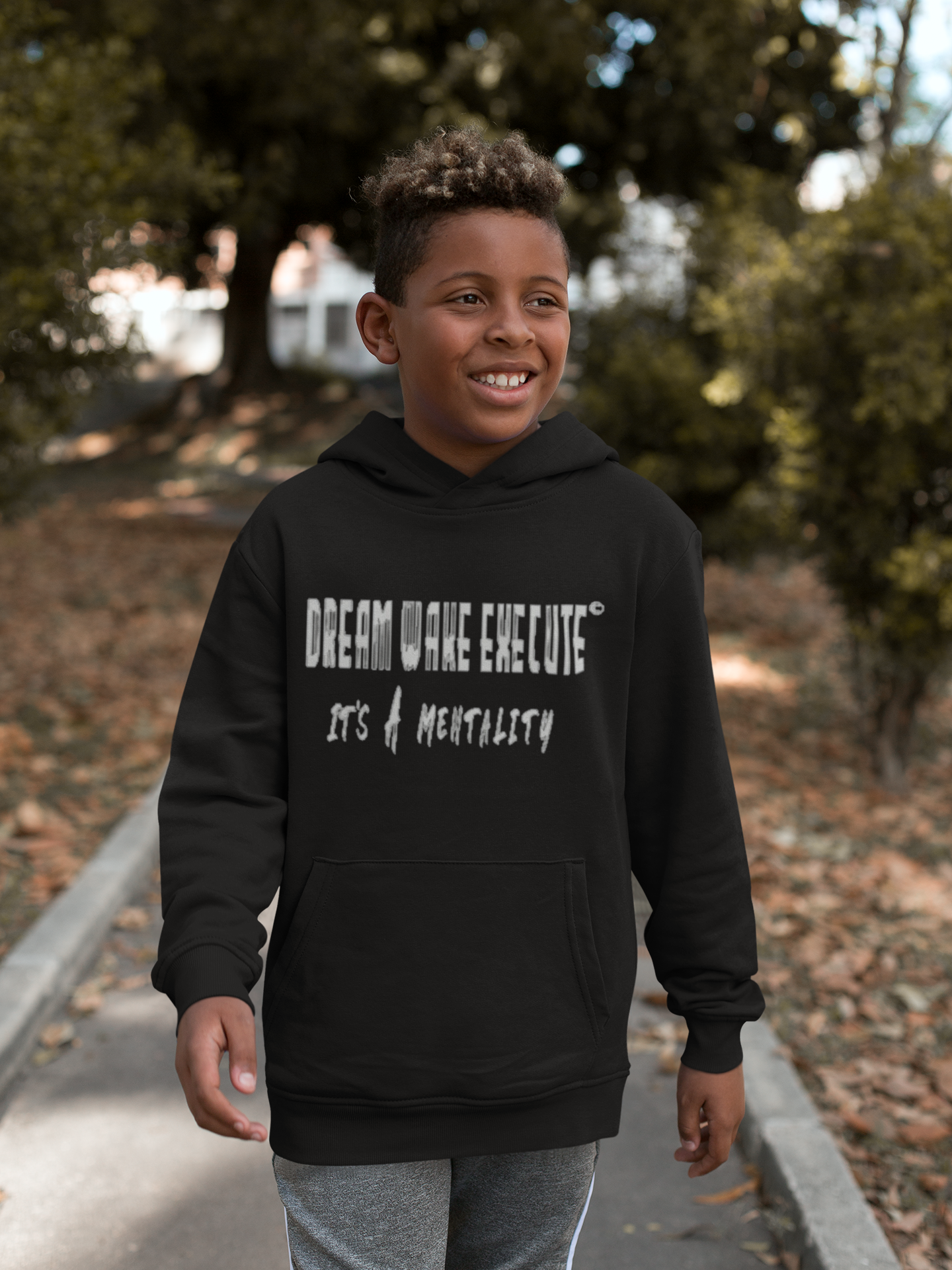 Kids Hoodie Dream Wake Execute